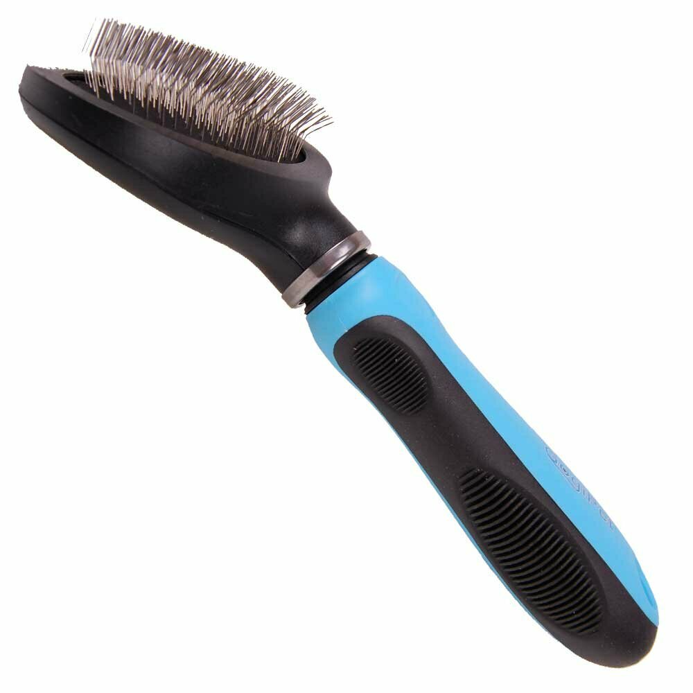Slickerbrush with flexible brush head - GogiPet Premium dog brush Flexi S - dog brush and cat brush 