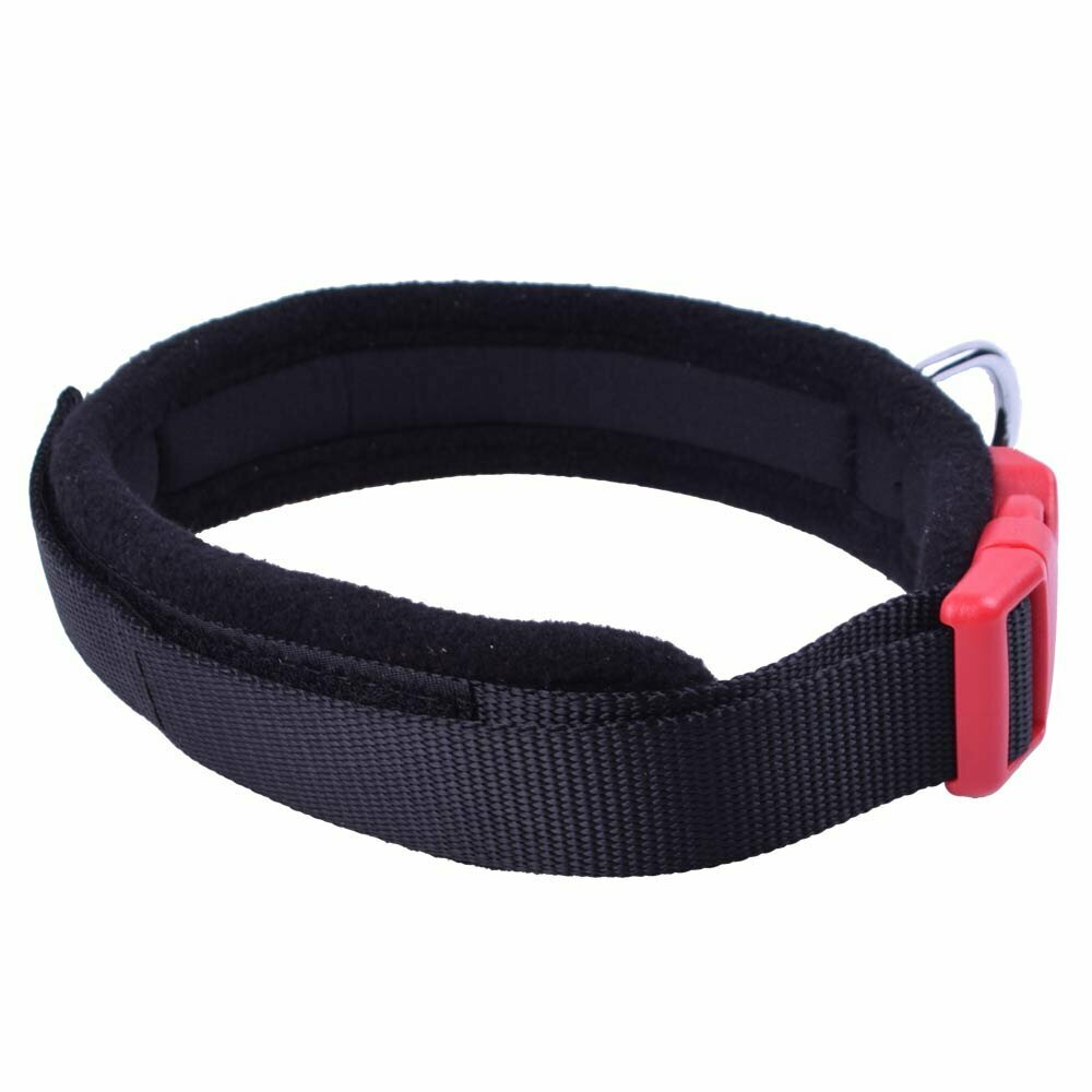 GogiPet® Air fabric dog collar length adjustable black 45 cm