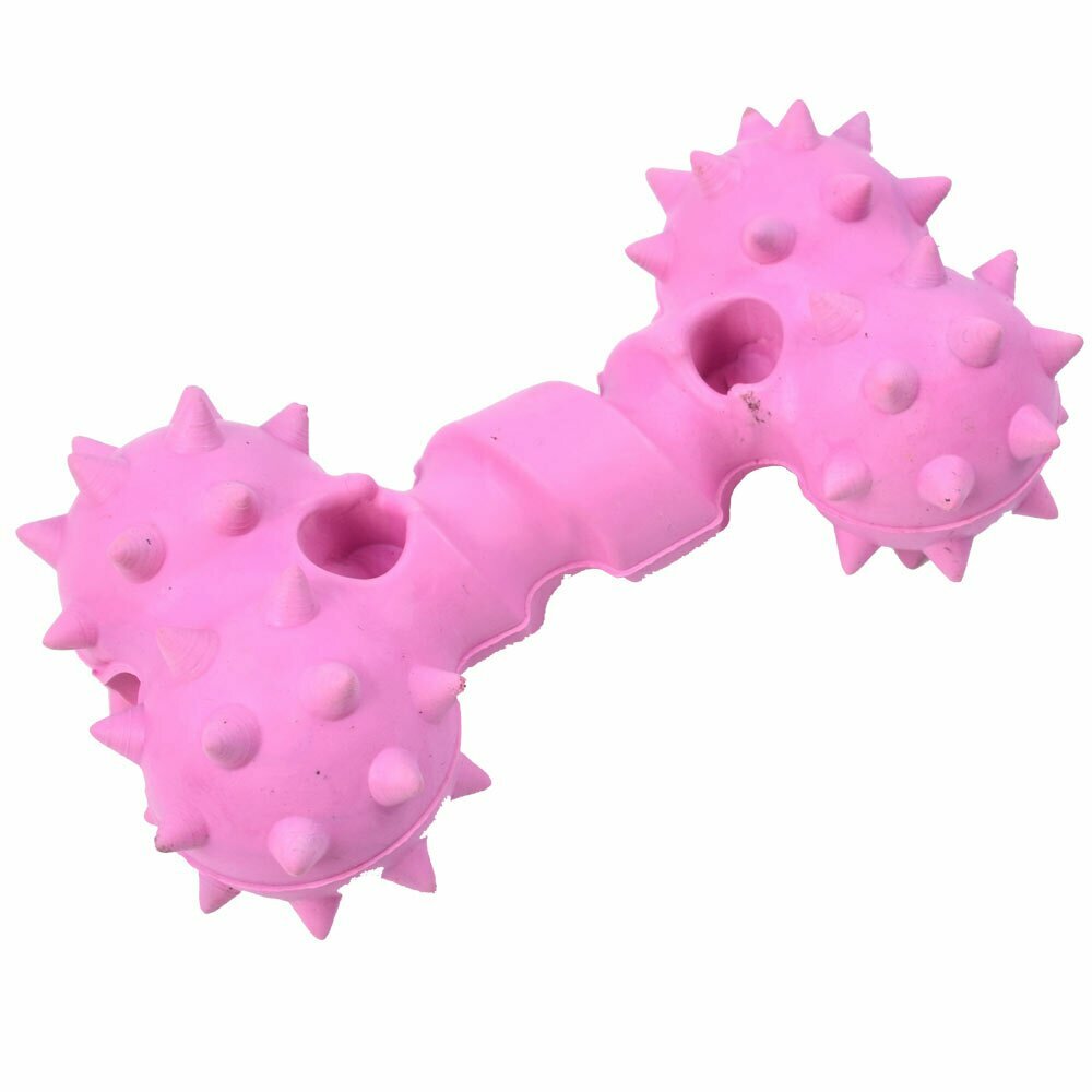 Pink rubber bone 12 cm -10 years Onlinezoo dog toy special