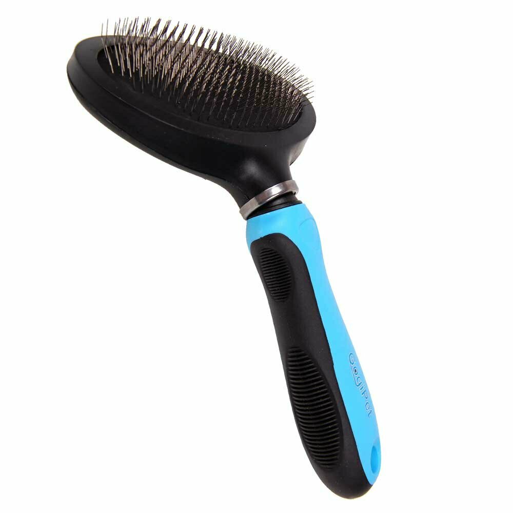 Universal brush for dogs and cats of GogiPet with resilient brush head