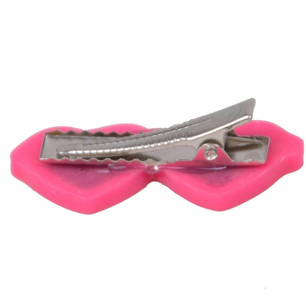 Hair clip for dogs - dark pink dog sunglasses