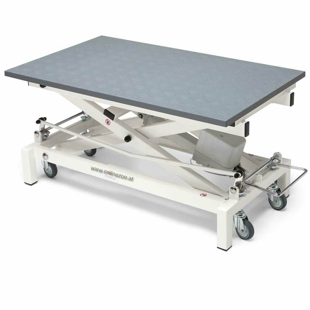 Grooming table with wheels electric height adjustment of Stabilo 100 x 50 cm table top
