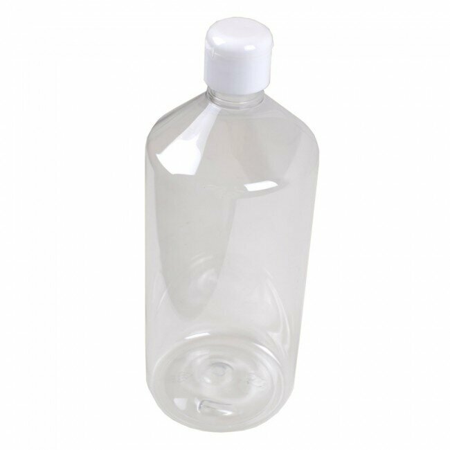 GogiPet dog mask filled in the reusable shampoo mixing bottle
