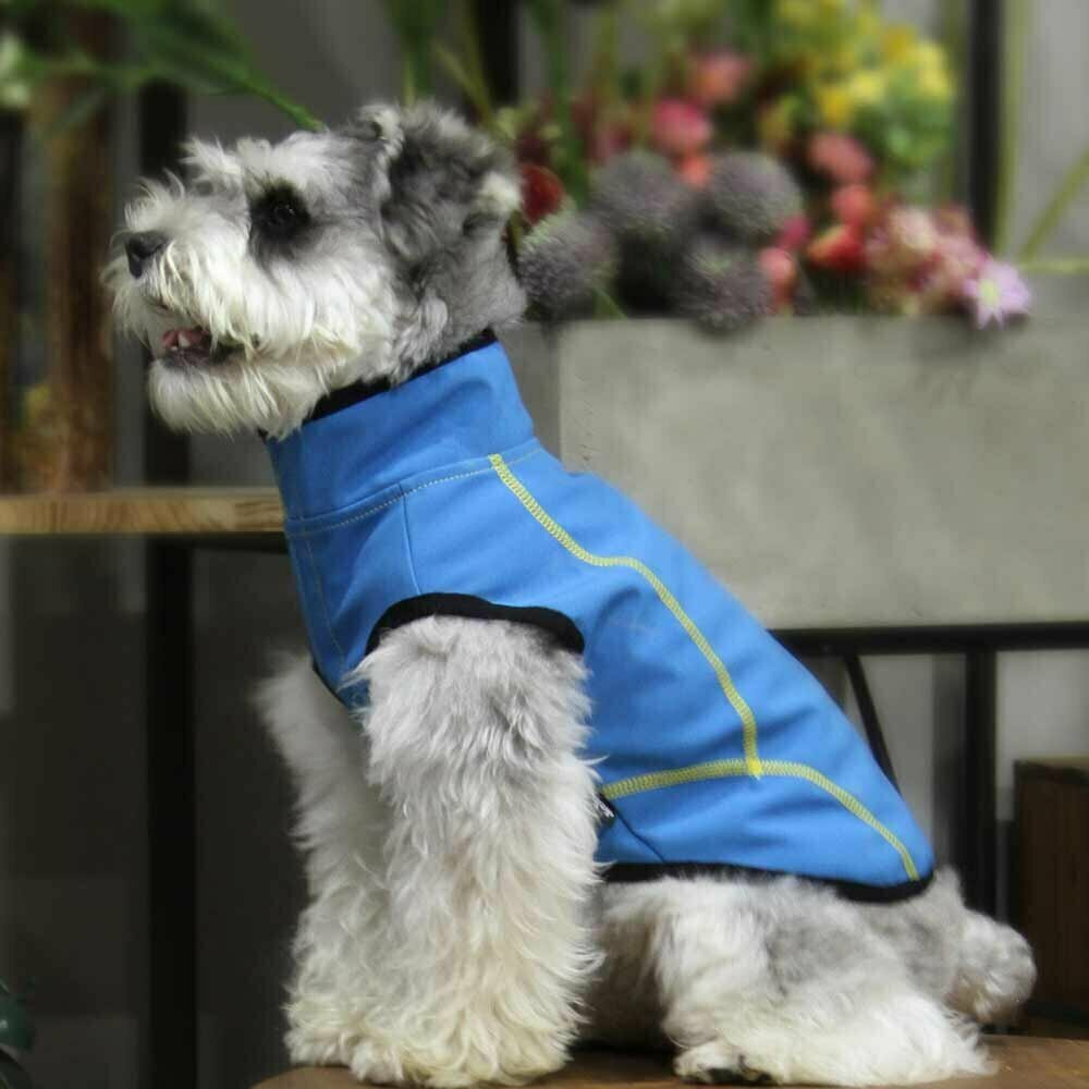 Dog raincoat "Outdoor Wear" Blue sleeveless