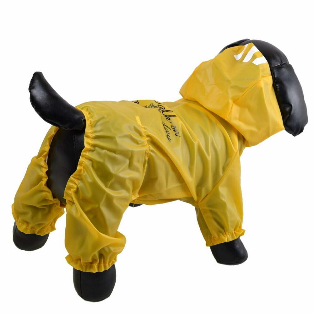 Dog coat with 4 legs in cheerful yellow
