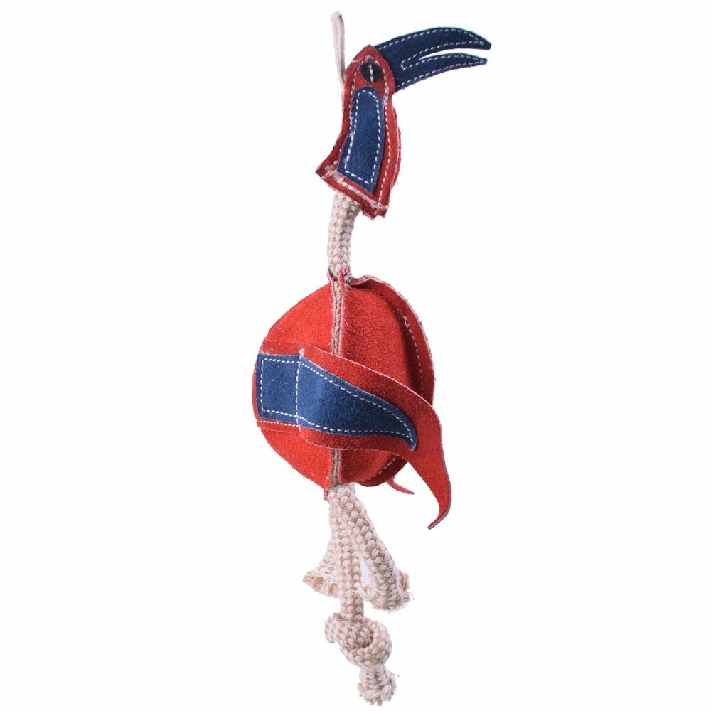 Red Toucan - dog toy - GogiPet ® dog toy made of genuine leather