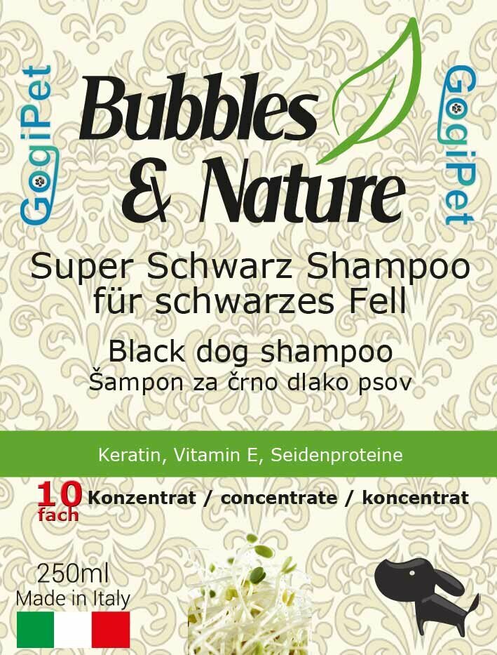 GogiPet super black dog shampoo Bubbles & Nature