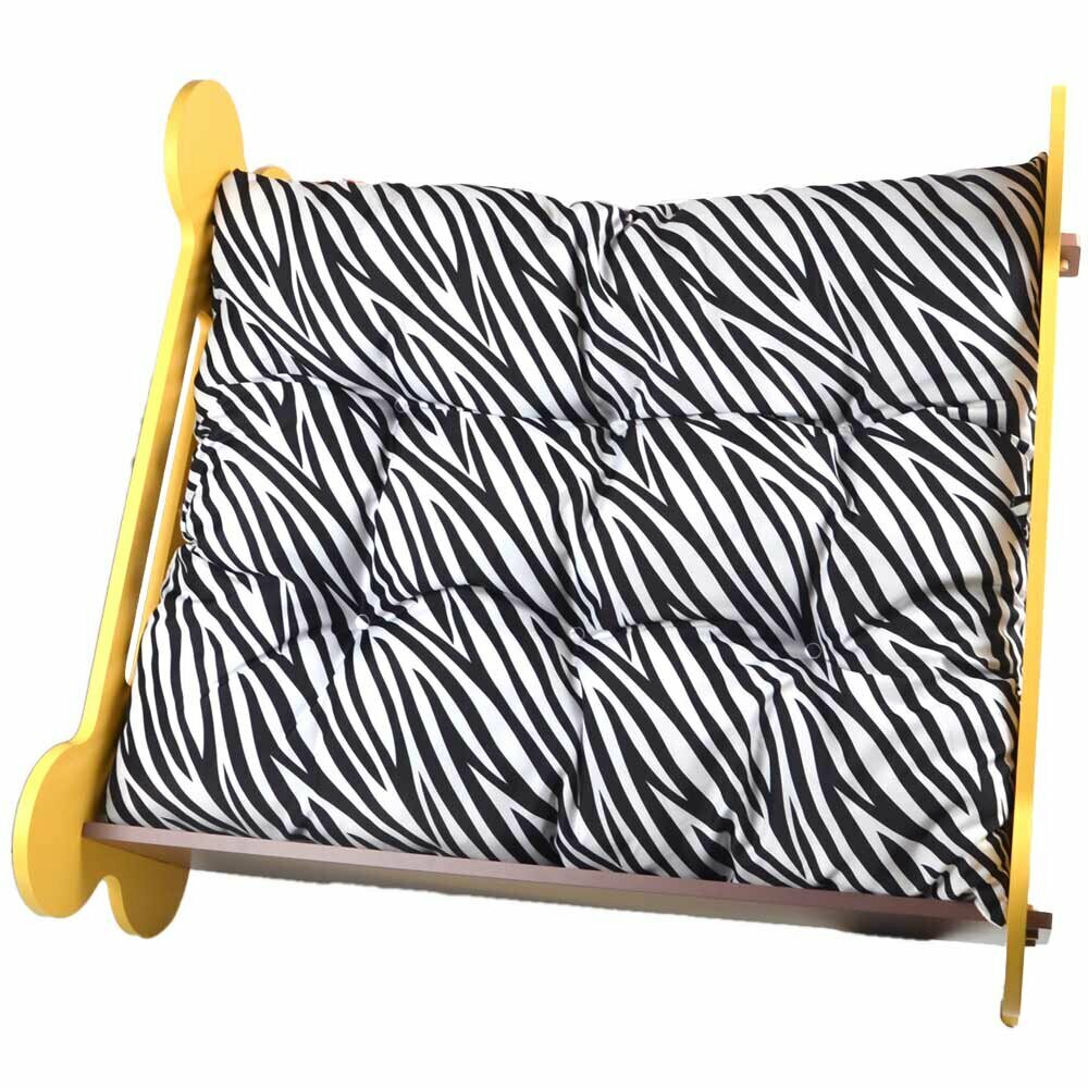 Large dog bed with reversible cushion