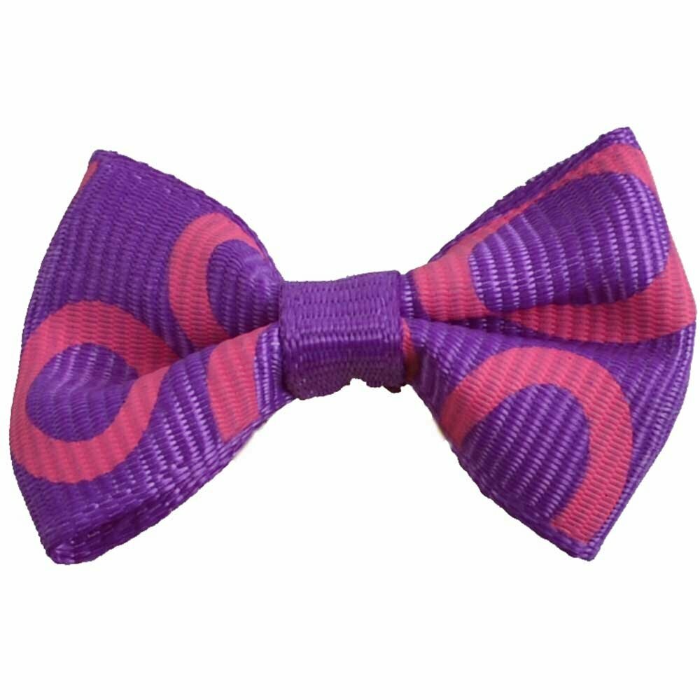 Handmade dog bow "Camila purple" by GogiPet