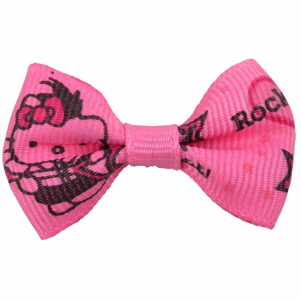 Handmade dog bow Hello Kitty by GogiPet pink