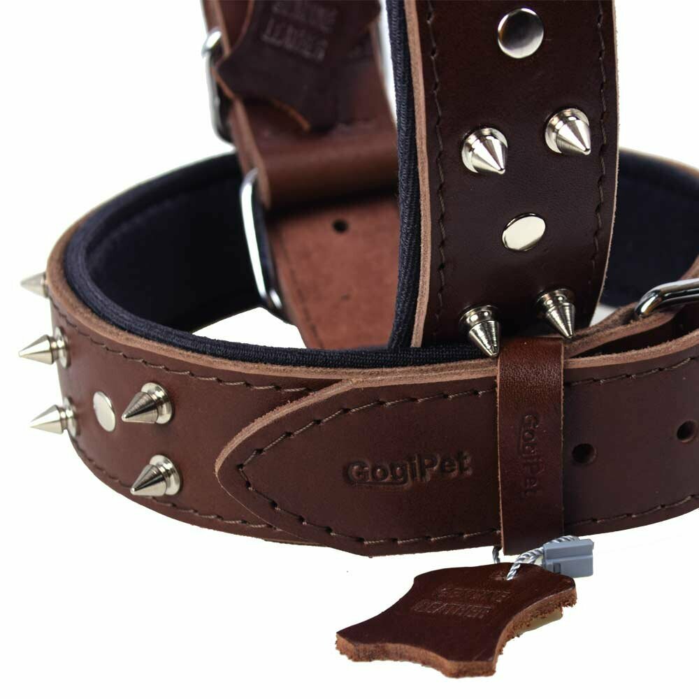 High-quality genuine leather dog collars at a favourable price