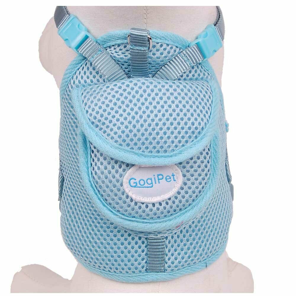 Backpack harness for dogs light blue M from GogiPet ®
