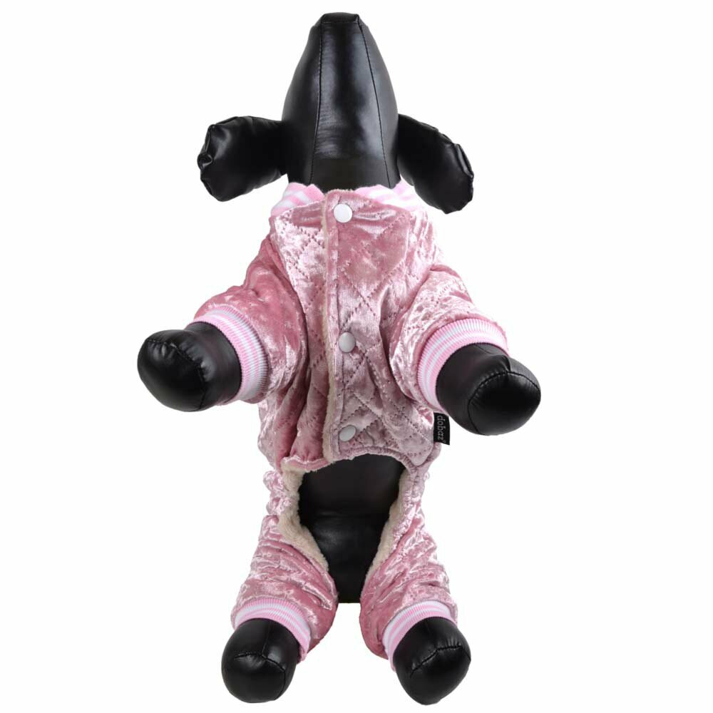 Warm dog clothes pink with skull