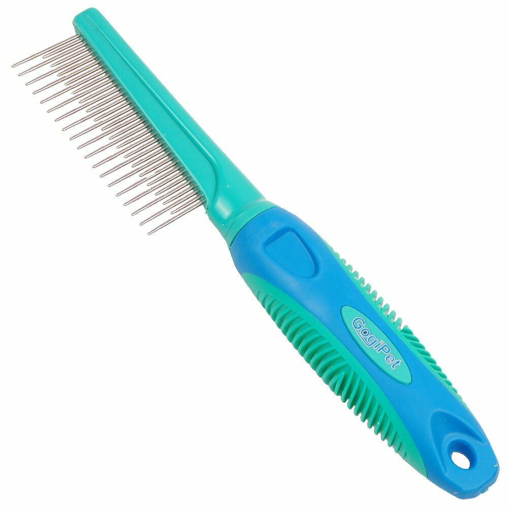 GogiPet handle comb with long and short teeth