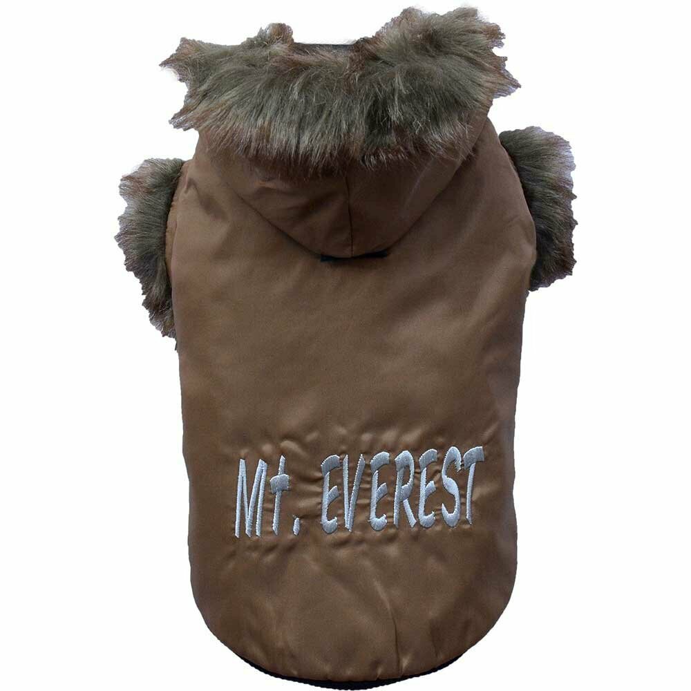 brown dog anorak - Mount Everest anorak for dogs of DoggyDolly W025 - warm dog clothing 