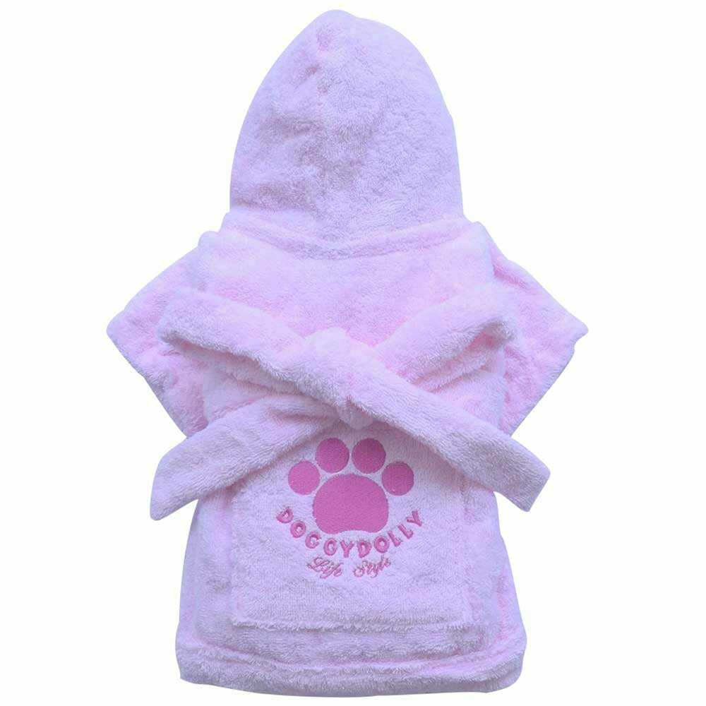 pink bathrobe for dogs of DoggyDolly for large dogs
