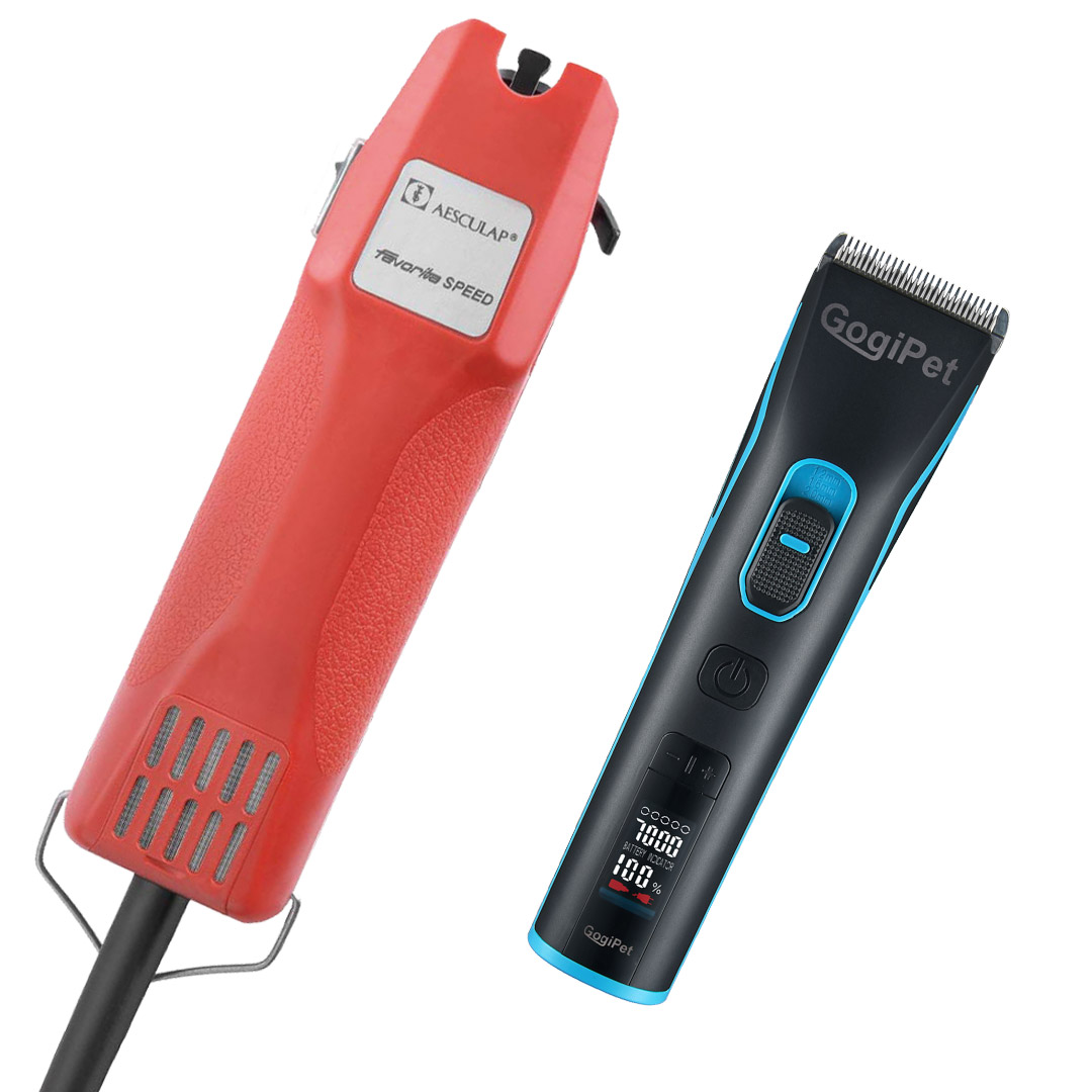 Aesculap Favorita Speed and GogiPet Orate High Speed Cordless Dog Clippers