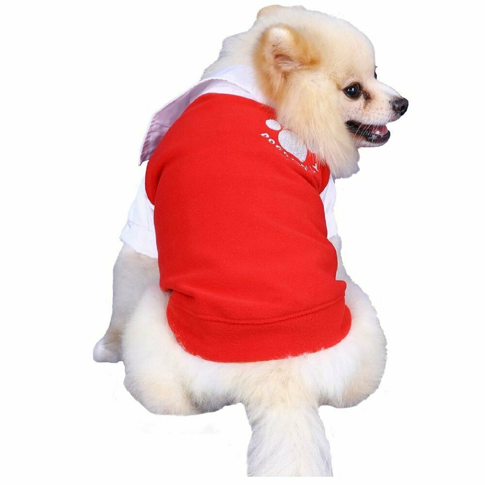 Red sweater for dogs fleece