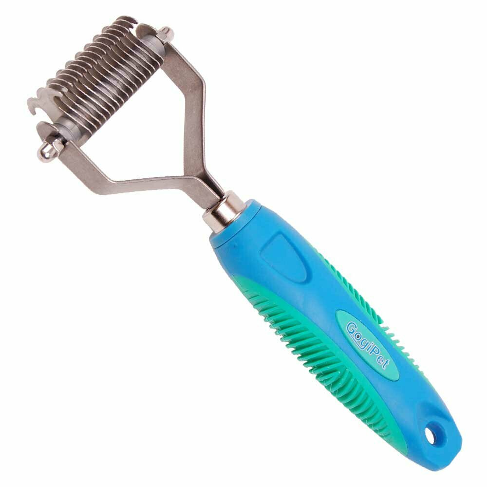 GogiPet double coat master with 9 and 17 blades - speed stripper deshedding tool for dogs and cats