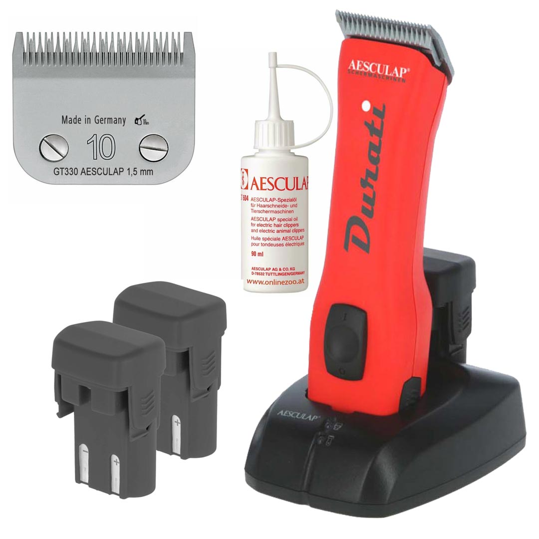 Aesculap pet clipper Durati with blade size 10 and 2 batteries