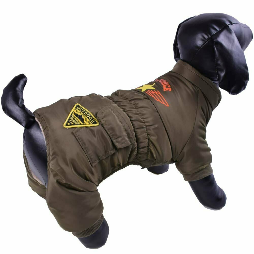 Warm dog clothes - Air Force green