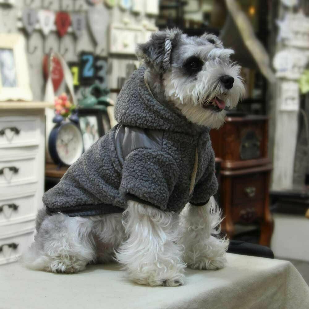 Warm winter coat for dogs gray