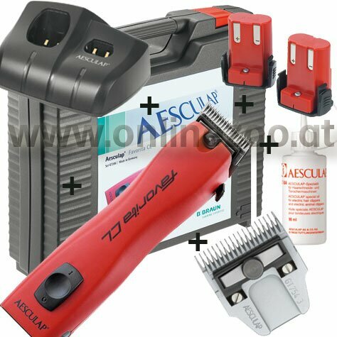 Aesculap Favorita CL incl. 2 batteries, case, clipper oil and 3 mm blade Aesculap GT345