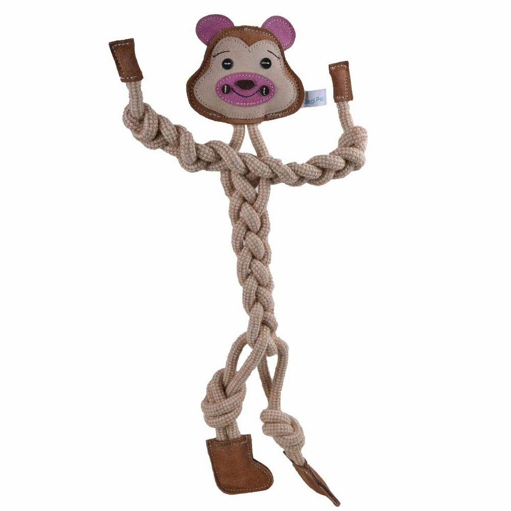 Dog toy of GogiPet ® - monkey from natural materials