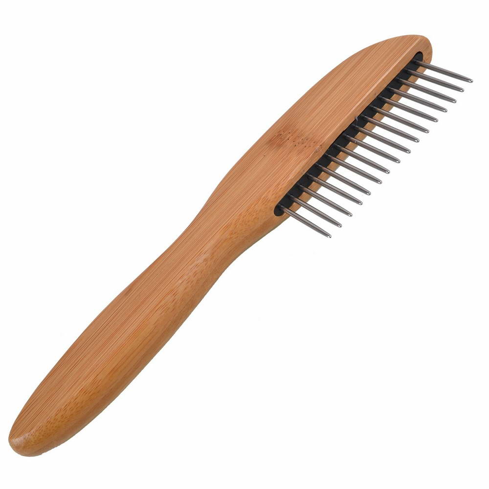 Bamboo dog comb - wooden comb