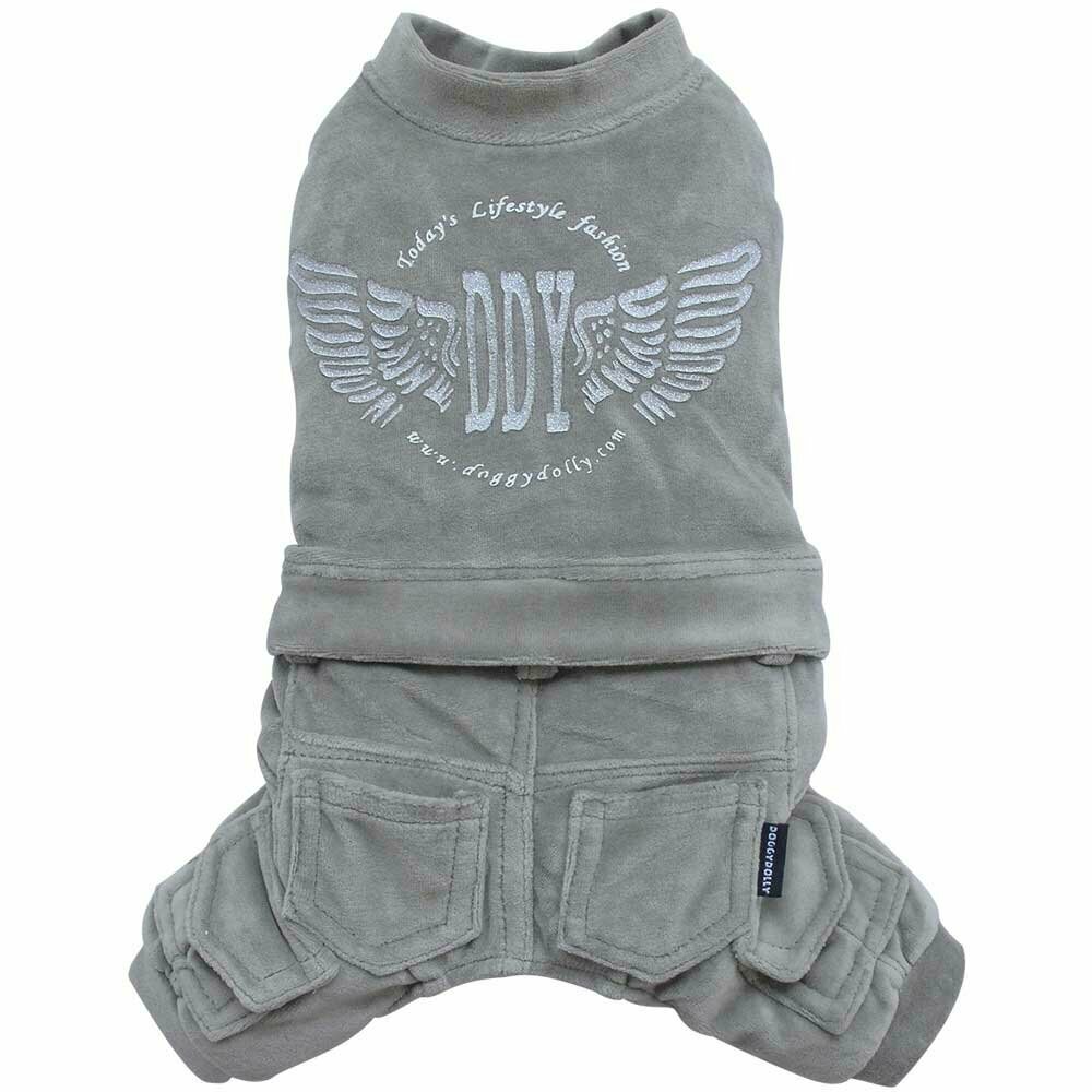 Dog clothes grey wings heart of DoggyDolly