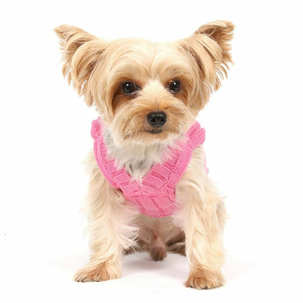 Pink Knit Sweater for dogs