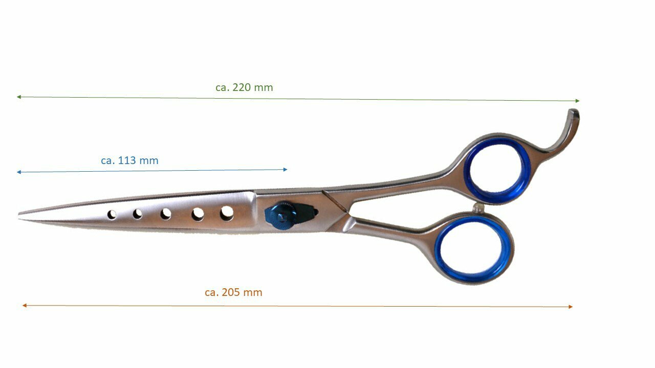 Dog scissors dimensions - designer GogiPet hair scissors