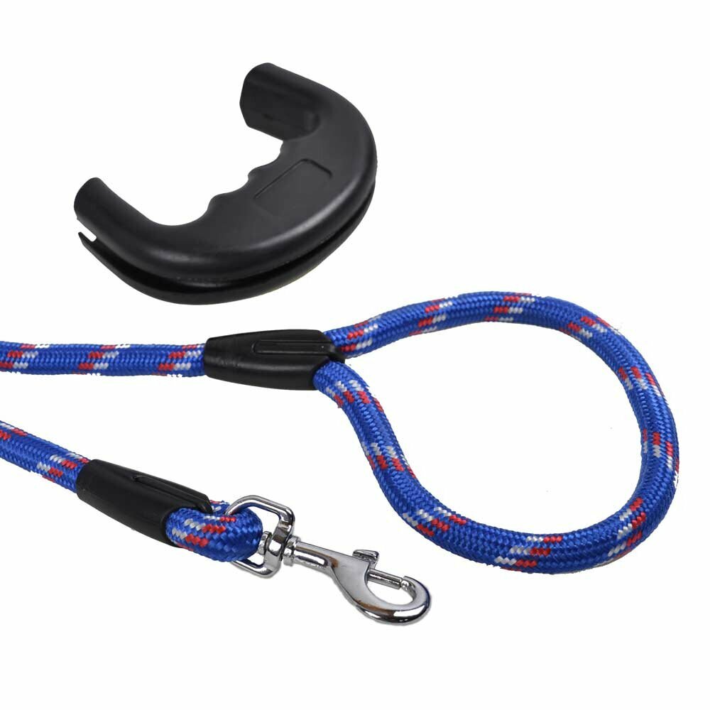 Dog leash with removable handle blue