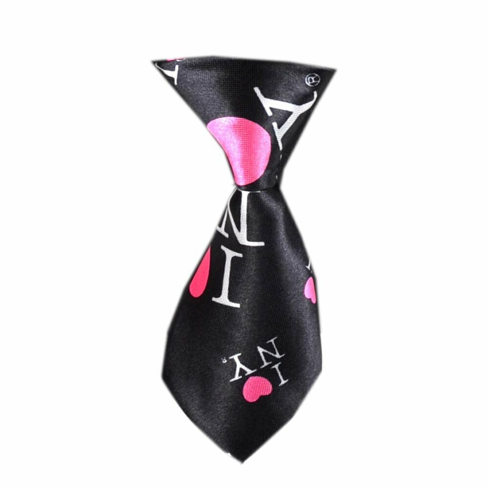 Dog tie I love NY - black