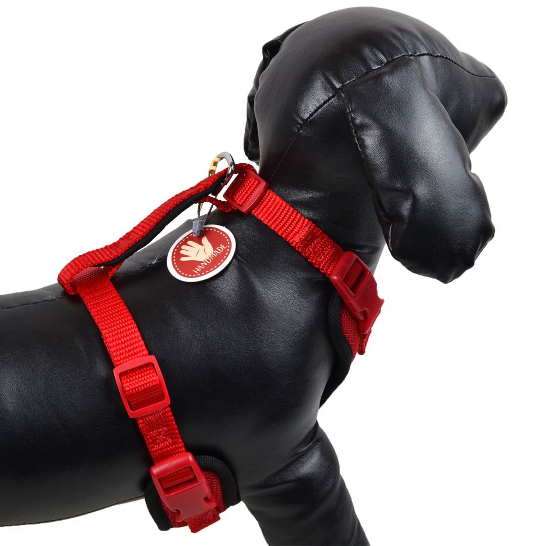Red soft dog harnesses