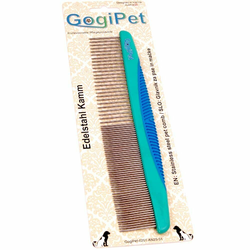 Dog comb - metal comb roughly and finely as dog hairdresser need of the GogiPet ® dog salon equipment 