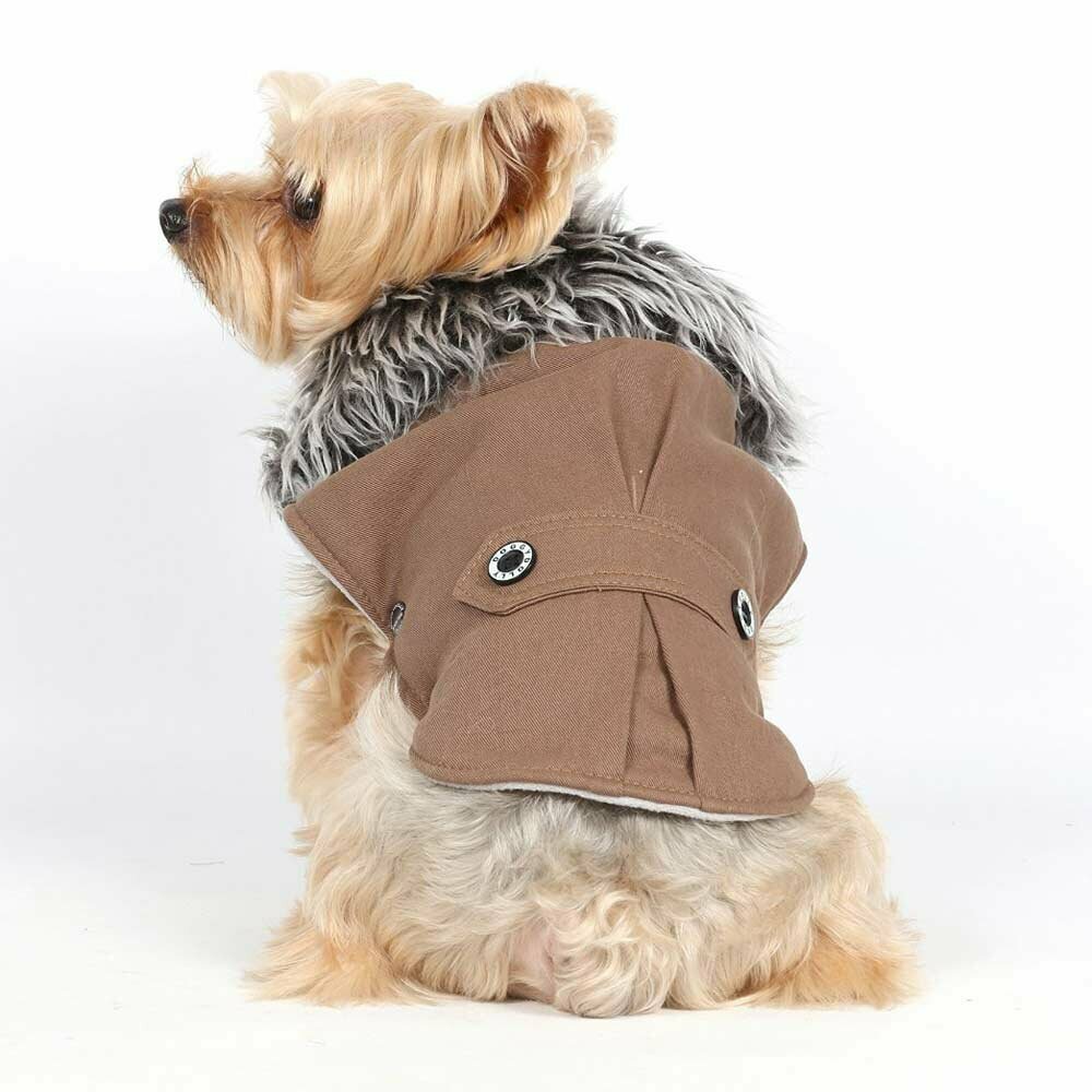 Brown dog coat for winter