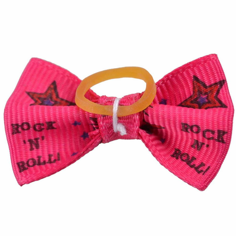 Dog hair bow rubberring Hello Kitty by GogiPet dark pink
