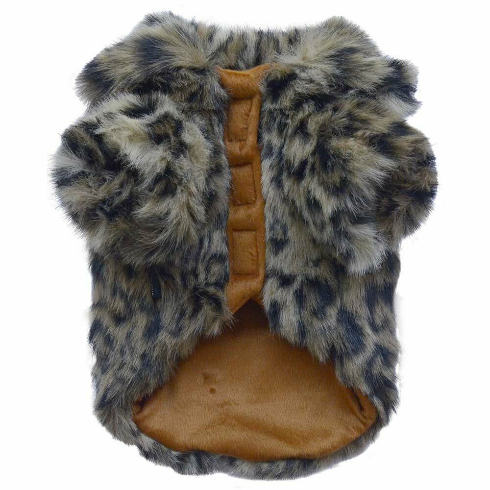 DoggyDolly W 142 - rear view fur coat for dogs Leopard