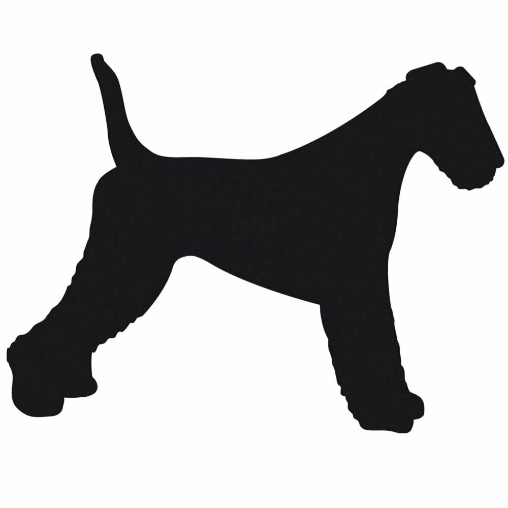 Dog Sticker Airedale Terrier for window dressing at the groomers