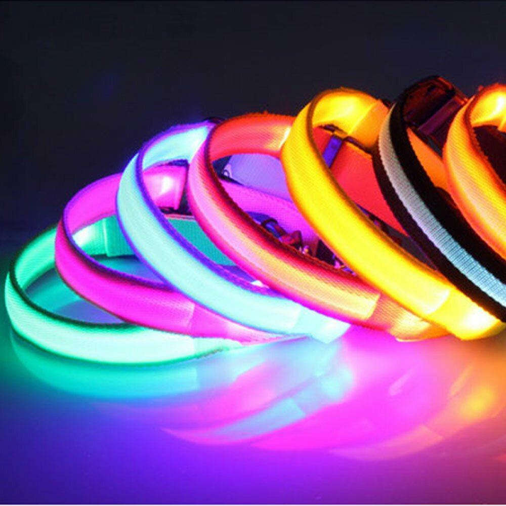 GogiPet ® Slim Line LED dog collars durable and light weight