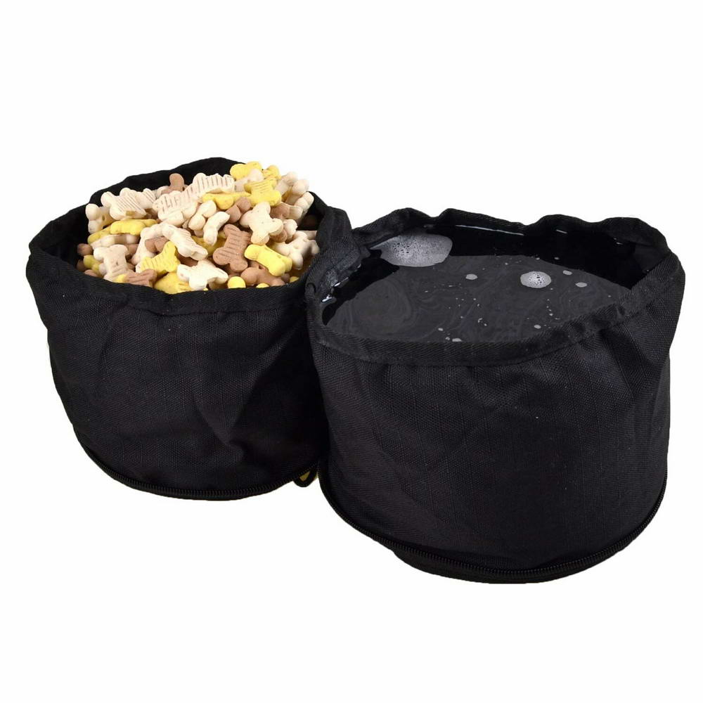 Foldable food bowl and water bowl