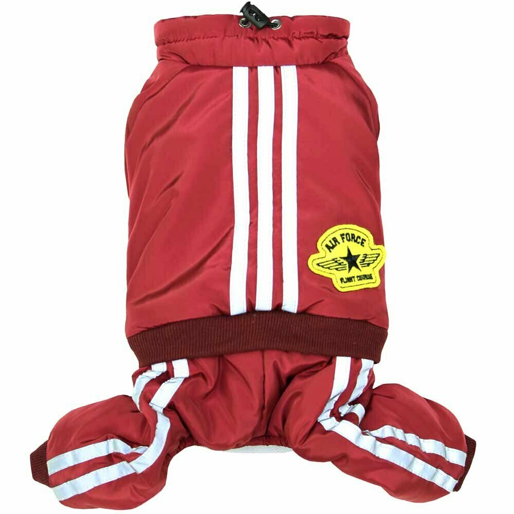 Snow suit for dogs red