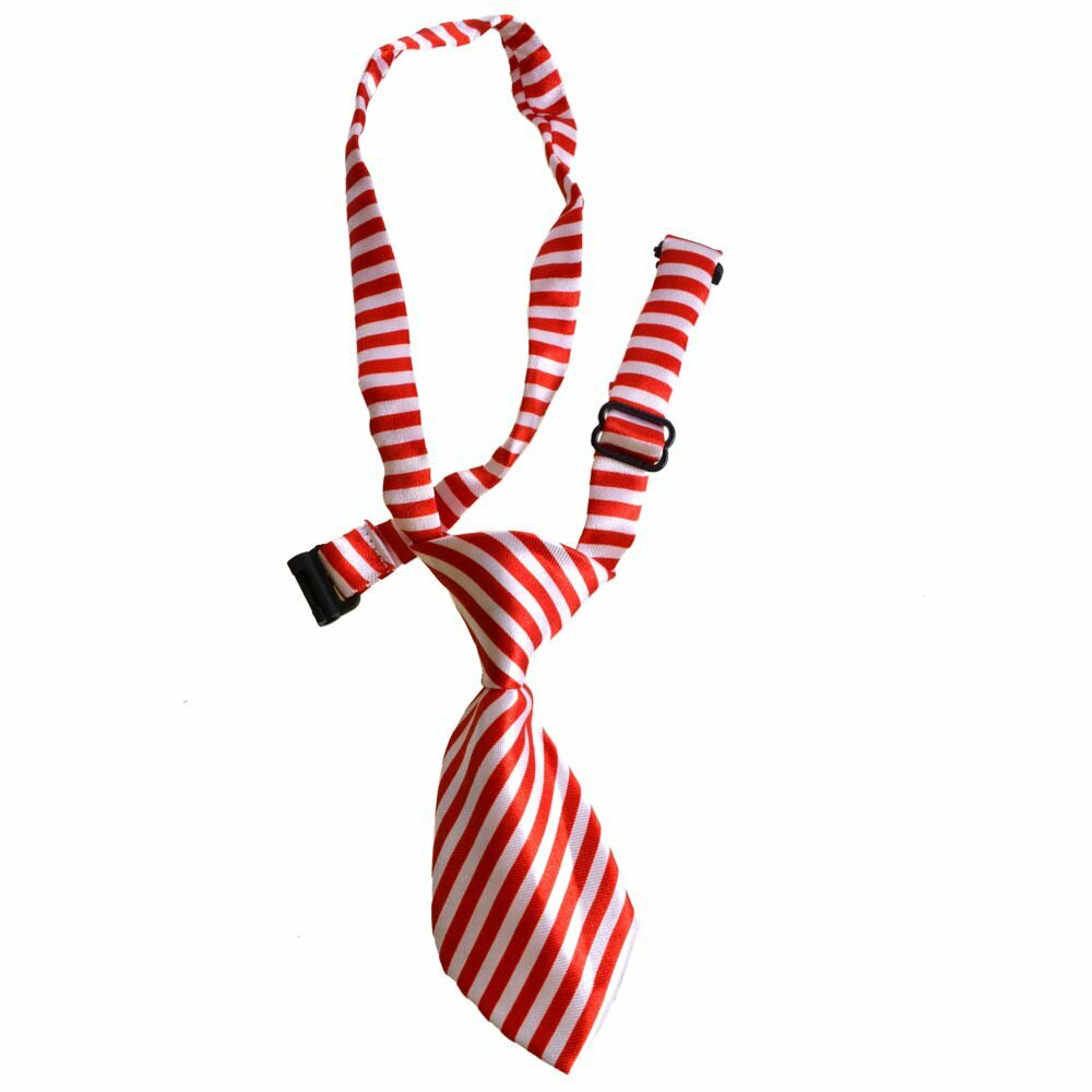 Tie for dogs red striped by GogiPet