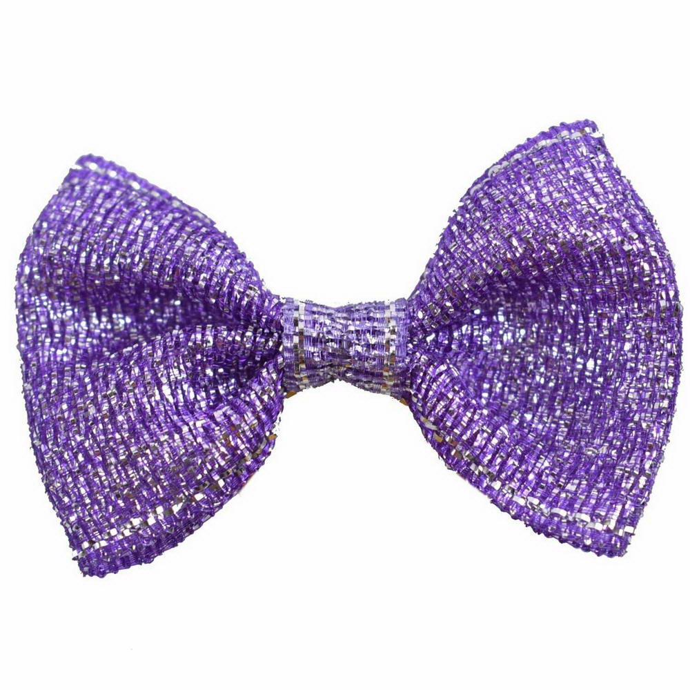 Handmade dog bow "Sparkling purple" by GogiPet