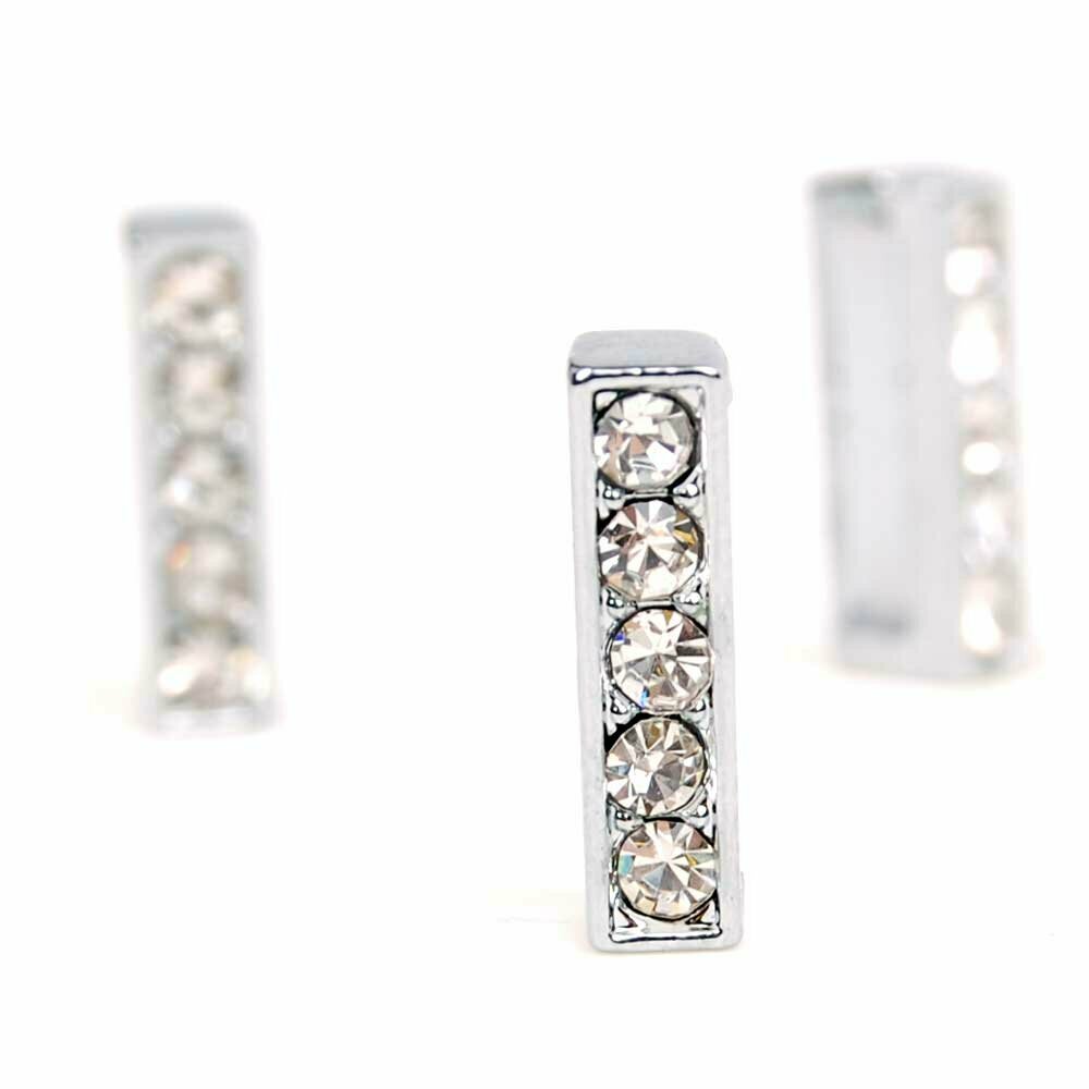 I rhinestone letter with 14 mm