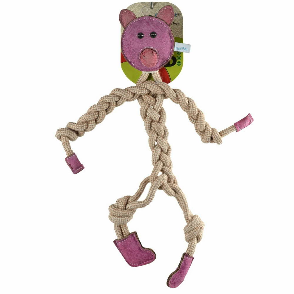 Natural dog toy - piggy-wiggy dog toy by GogiPet ®