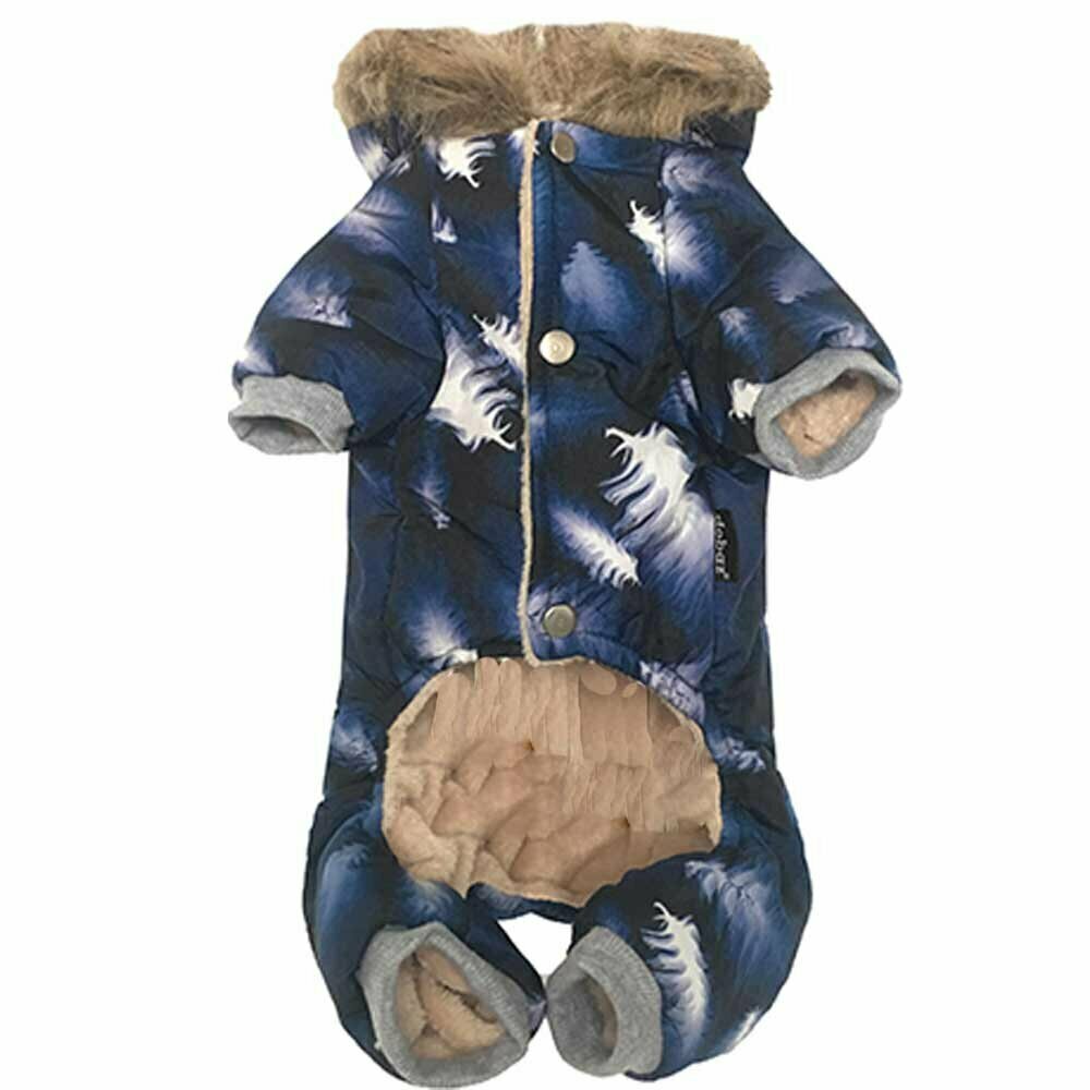 Warm cuddly suit for dogs - white snowsuit