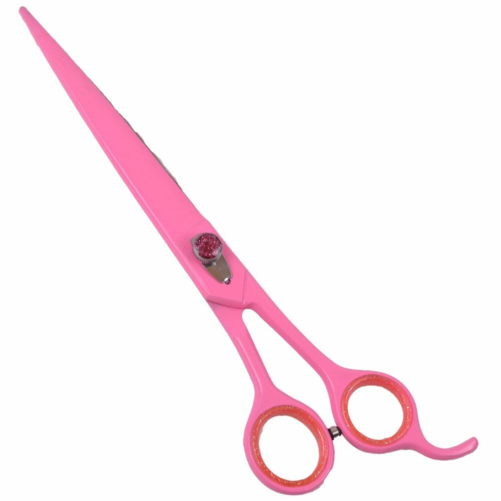 High quality dog scissors from Japan steel with 22 cm pink