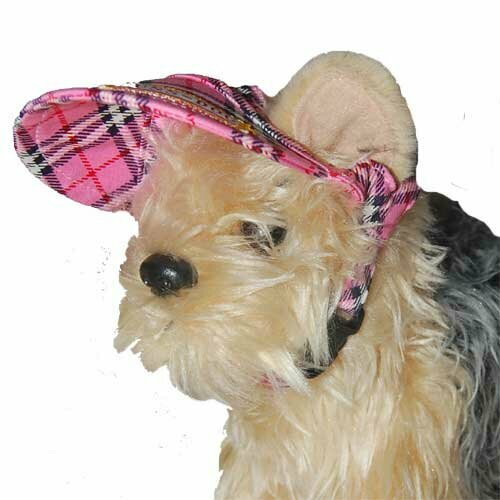 Scots dog hat - pink peaked cap for dogs